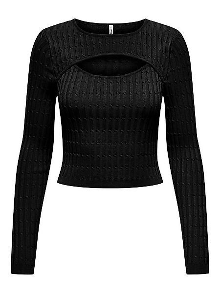 ONLY Strickpullover ONLMEDDI LS CABLE CROP O-NECK CC KNT günstig online kaufen