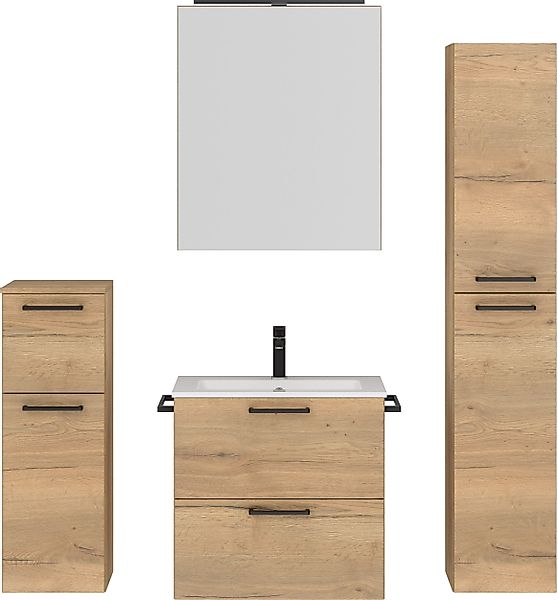 nobilia® Badmöbel-Set Tolvina, (4-St., vormontiert, mit günstig online kaufen