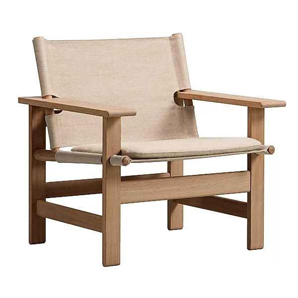 Fredericia - The Canvas Chair Sessel - natur, eiche/hell geölt/Stoff Canvas günstig online kaufen