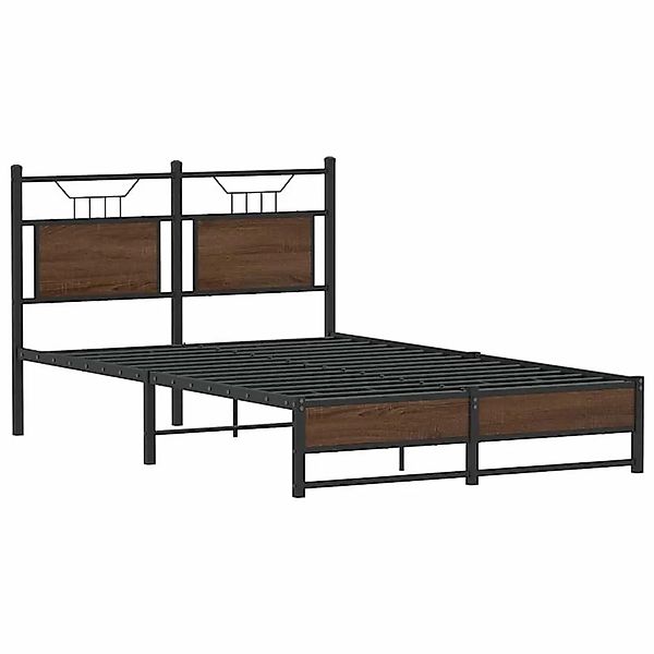 vidaXL Bettgestell ohne Matratze Braun Eiche 120x190 cm Holzwerkstoff 41070 günstig online kaufen
