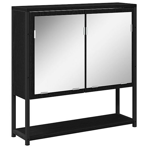 vidaXL Badezimmerspiegelschrank Spiegelschrank Schwarz Eiche 60x16x60 cm Ho günstig online kaufen