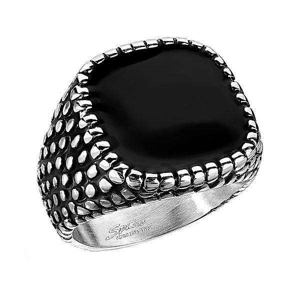 Taffstyle Fingerring Biker Ring Edelstahl Silber günstig online kaufen