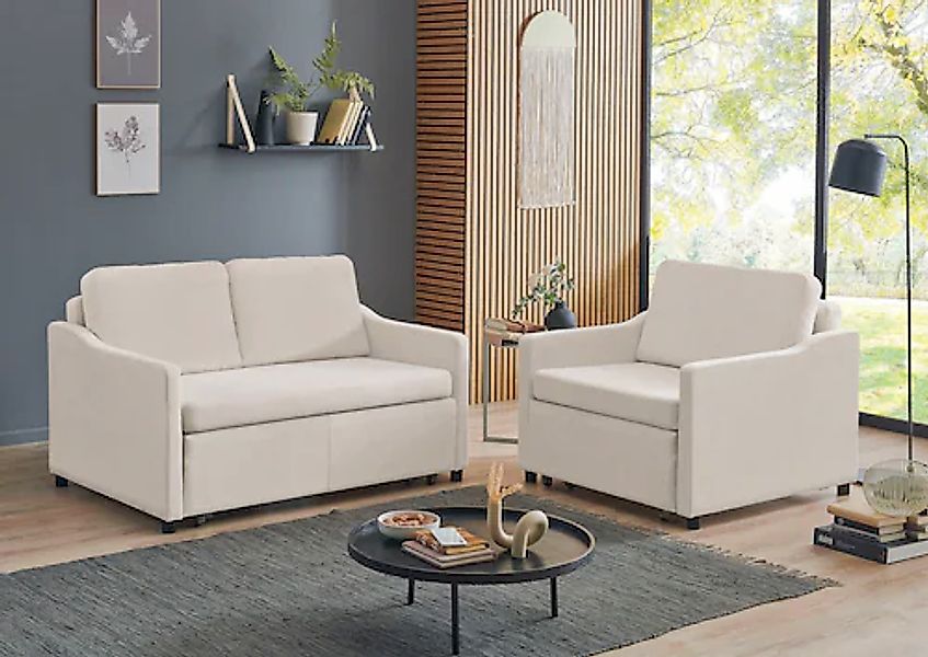 ATLANTIC home collection Schlafsofa »Anella«, mit Cord-Bezug, mit Schlaffun günstig online kaufen