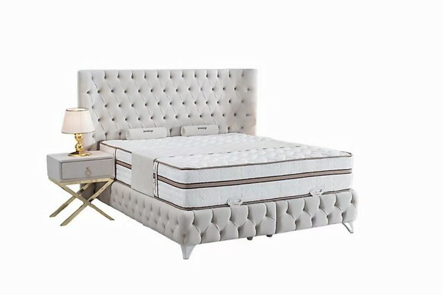 Villa Möbel Boxspringbett AMORE (Bett Set, Bettset), Bettkasten mit XXL Sta günstig online kaufen