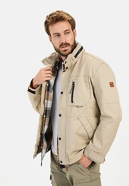 camel active Blouson im Fieldjacket-Stil Langarm Abnehmbare Kapuze Markenlo günstig online kaufen
