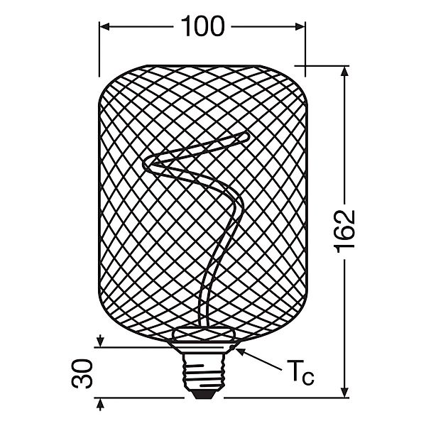 LEDVANCE DECOR SPIRAL FILAMENT LAMP IN METAL HOUSING 3.5W 818 E27 - 4058075 günstig online kaufen
