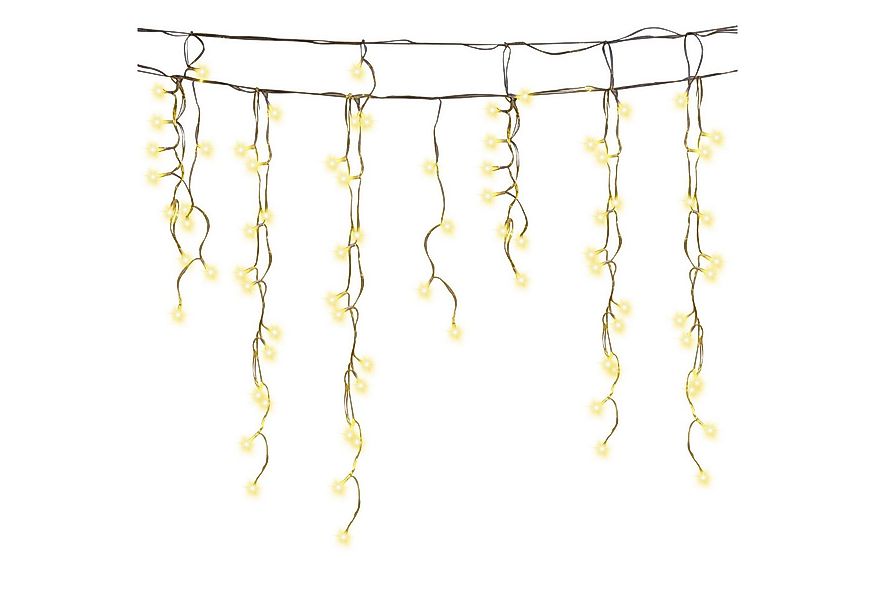 Clanmacy LED-Lichterkette LED Eisregen Outdoor Eisregen Lichtervorhang 20M günstig online kaufen