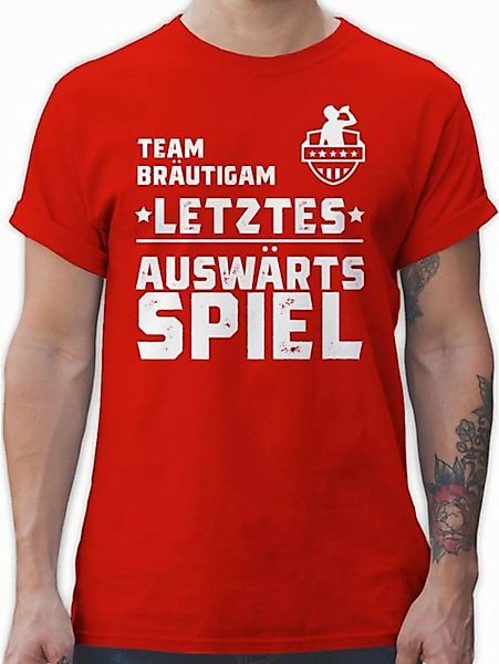 Shirtracer T-Shirt Team Bräutigam - Letztes Auswärtsspiel Auswärtstour JGA günstig online kaufen