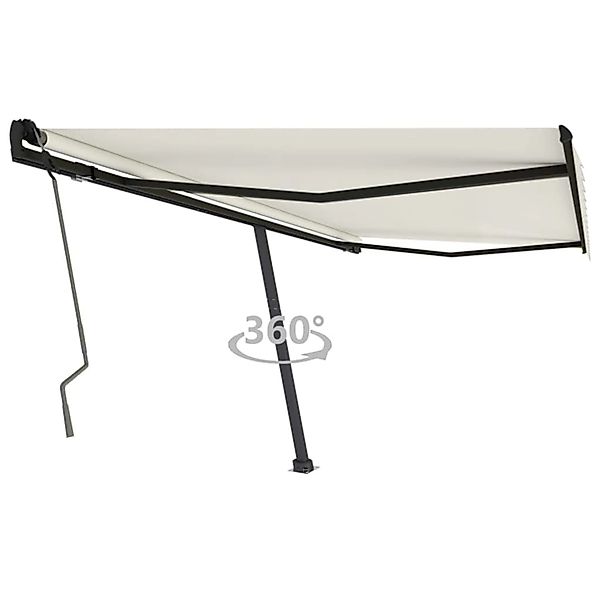 furnicato Standmarkise Manuell Einziehbar 400x350 cm Creme günstig online kaufen