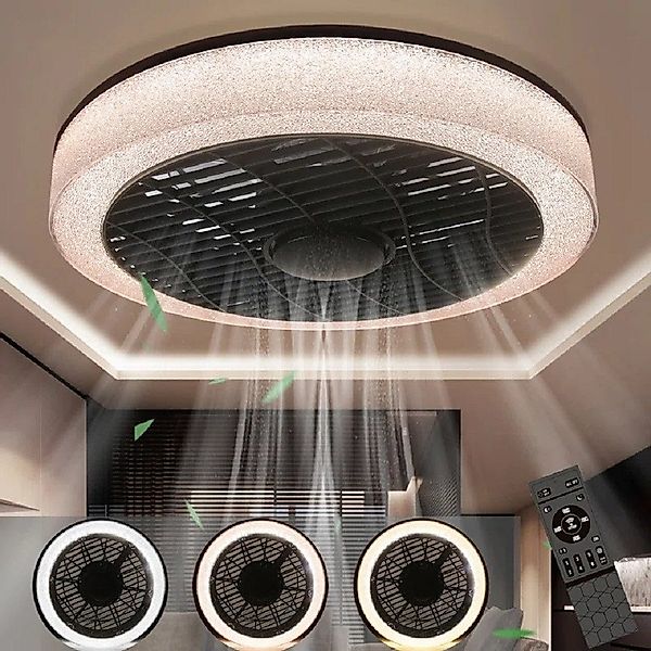 ZMH Deckenventilator mit licht und Fernbedienug Leise für Schlafzimmer Fan günstig online kaufen