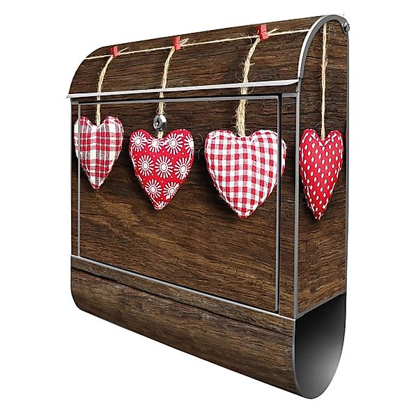 Banjado Design Briefkasten Silber Pulverbeschichtet 39x47x14cm 2 Schlüssel günstig online kaufen