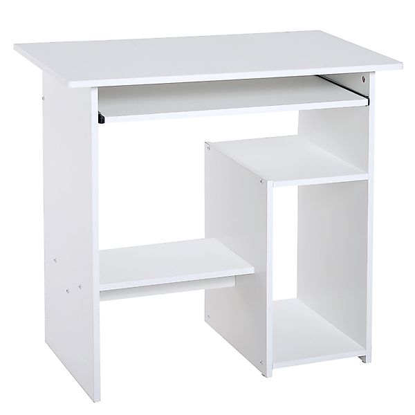 HOMCOM Computertisch Schreibtisch Büro Gaming Kinder PC-Tisch Weiß 80x45x75 günstig online kaufen