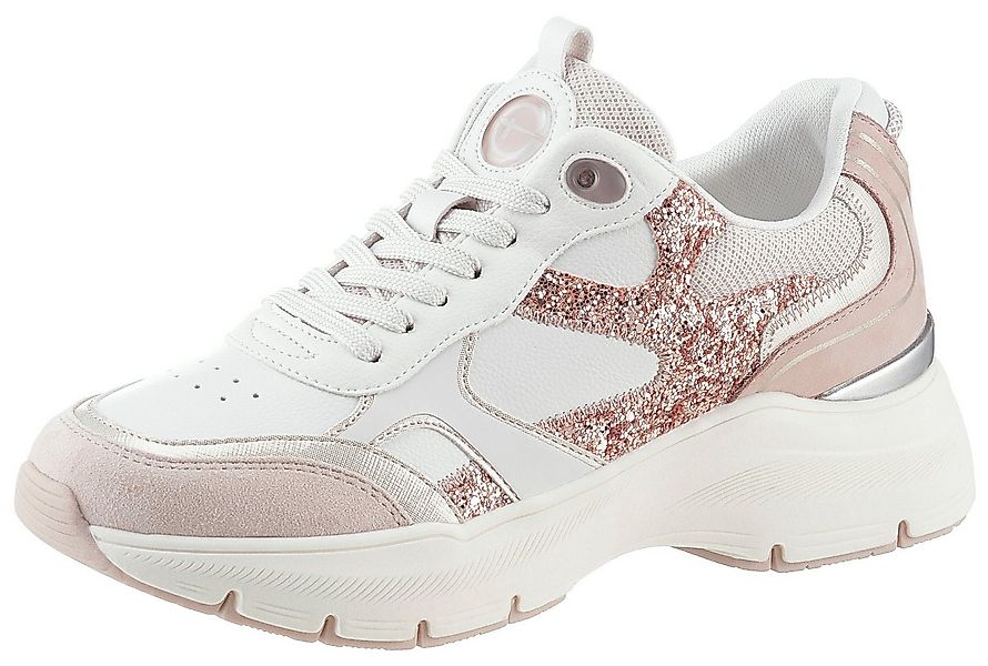 Tamaris Keilsneaker, Plateau, Freizeitschuh, Schnürschuh mit kontrastfarben günstig online kaufen