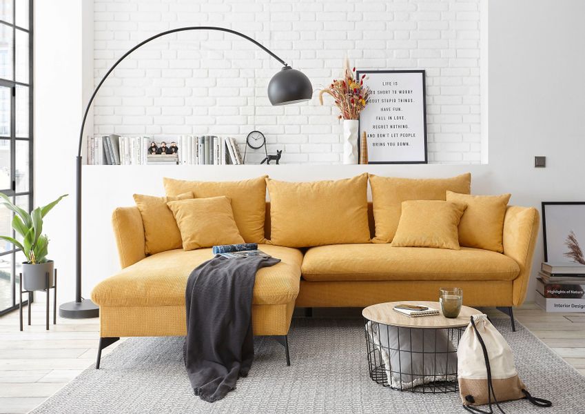 andas Ecksofa "LIVORNO,258 cm, L-Form," Schlaffunktion u. Bettkasten (139/2 günstig online kaufen