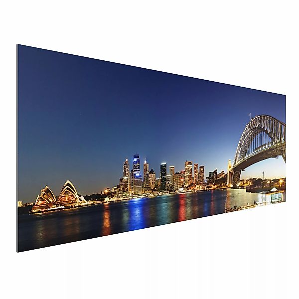 Alu-Dibond Bild - Panorama Sydney at Night günstig online kaufen