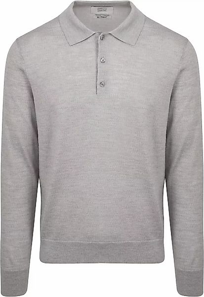 King Essentials The Robert Long Sleeve Poloshirt Merino Grau - Größe S günstig online kaufen