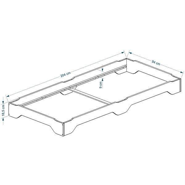 IDIMEX Funktionsbett RONNY, Strapelbett Gästebett Stapelliege günstig online kaufen