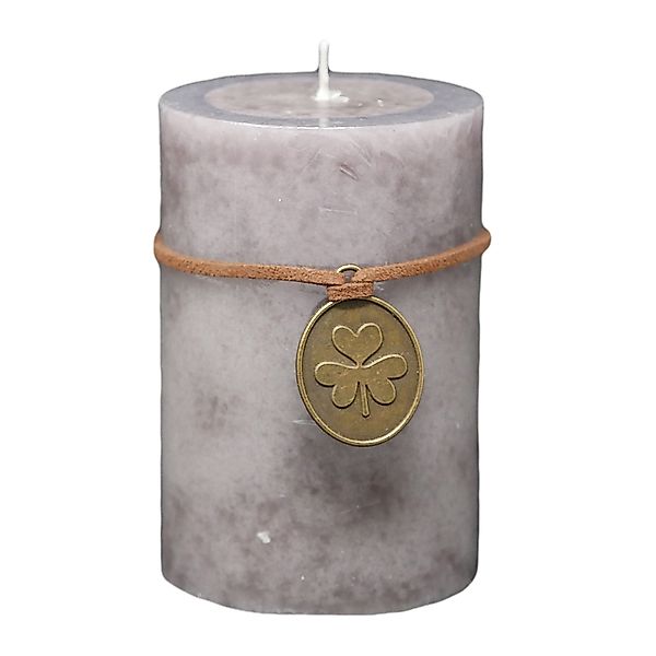 B&S Stumpenkerze Trendkerze durchgefärbt marmoriert sahara günstig online kaufen