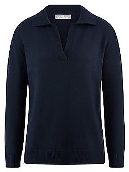 Polo-Pullover Peter Hahn blau günstig online kaufen