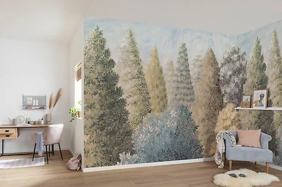 Komar Fototapete »Vlies Fototapete - Painted Woods - Größe 400 x 250 cm«, b günstig online kaufen