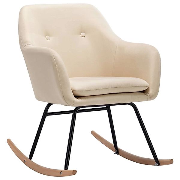 vidaXL Schaukelstuhl Creme Stoff Modell 1 günstig online kaufen