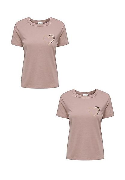 JACQUELINE de YONG T-Shirt T-Shirt 2er Set Kurzarmshirt aus Baumwolle (2-tl günstig online kaufen