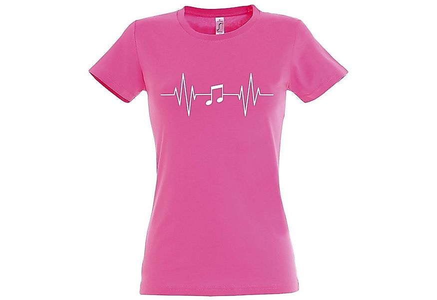 Youth Designz T-Shirt Heartbeat Musik Note Damen Shirt mit Music Frontprint günstig online kaufen