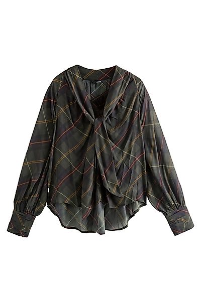 Next Langarmbluse Langärmelige Bluse mit Bindeausschnitt günstig online kaufen