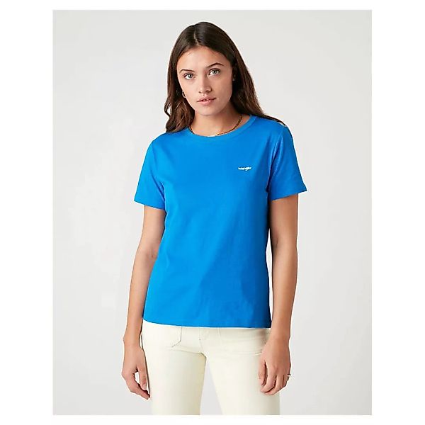 Wrangler Sign Off Kurzärmeliges T-shirt XS Strong Blue günstig online kaufen