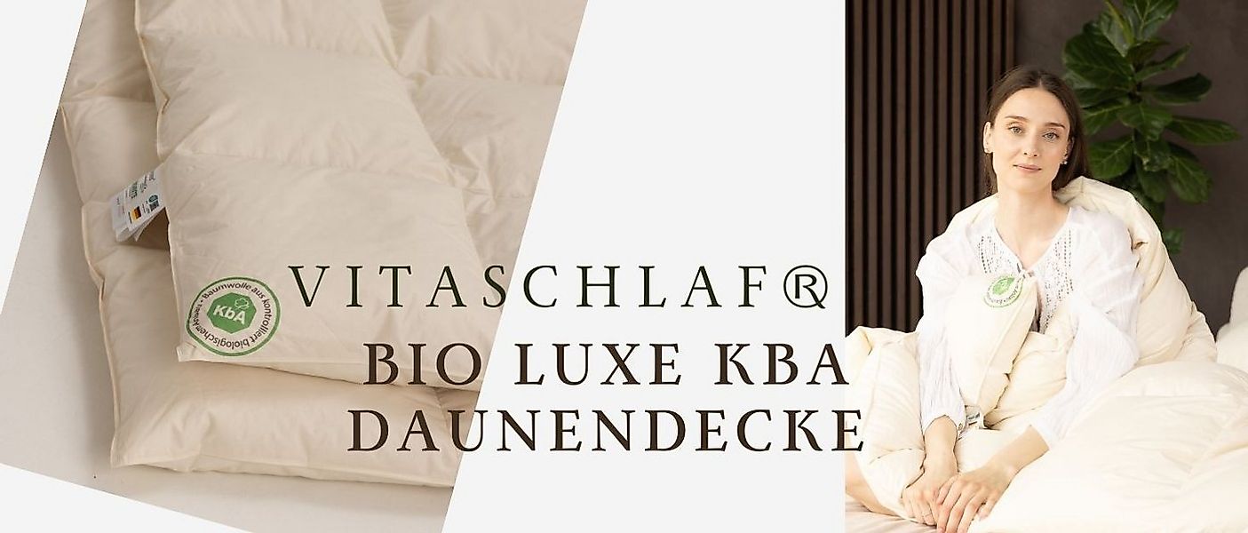 Vitaschlaf Gänsedaunenbettdecke Vitaschlaf® BIO-LUXE-KBA Bettdecken für Som günstig online kaufen
