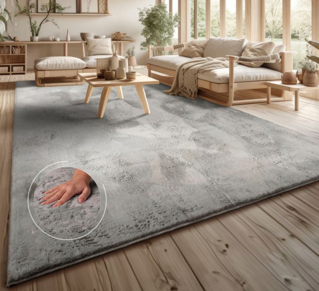 my home Fellteppich "Lottano" rechteckig 14 mm Höhe Langflor, Kunstfell, Un günstig online kaufen