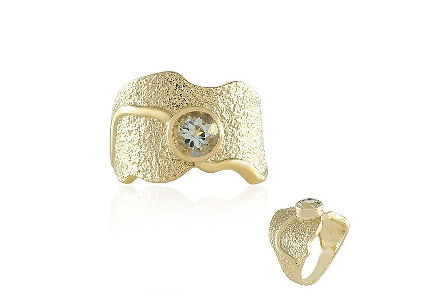 Cavill Solitärring Cavill Ring grüner Amethyst 1,20 ct, 925er Silber vergol günstig online kaufen