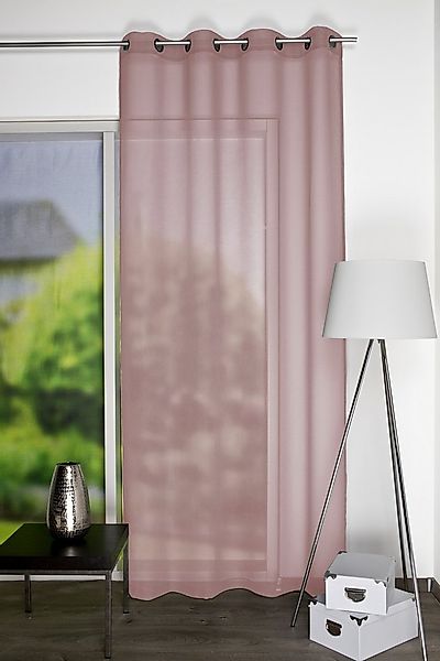 HOME WOHNIDEEN Vorhang Ösenschal Leinenstruktur Uni Dolly 245x140 cm 1x Fer günstig online kaufen