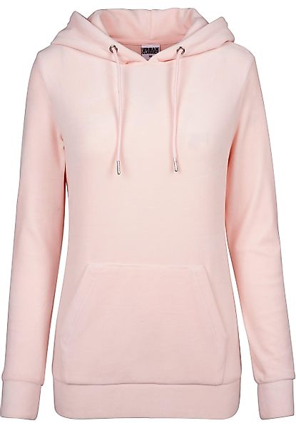 URBAN CLASSICS Rundhalspullover "Urban Classics Damen Ladies Velvet Hoody" günstig online kaufen