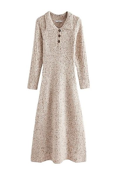 Next Strickkleid Henley Maxi-Strickkleid mit Polokragen günstig online kaufen