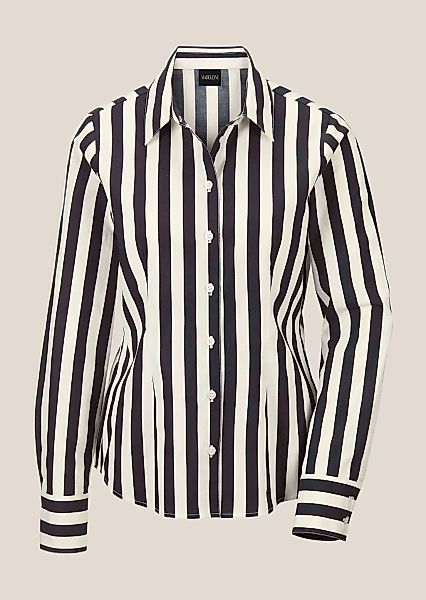 MADELEINE Langarmbluse "Bluse Gestreifte kontraststarke Hemdbluse" günstig online kaufen