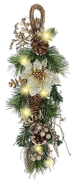 Kunstgirlande Weihnachtsgirlande dekoriert, mit LED-Licht Christstern, I.GE günstig online kaufen