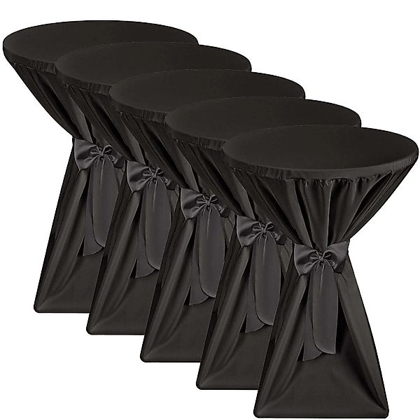 Beautissu Premium Stehtischhusse Ø 70cm Schwarz 5tlg günstig online kaufen