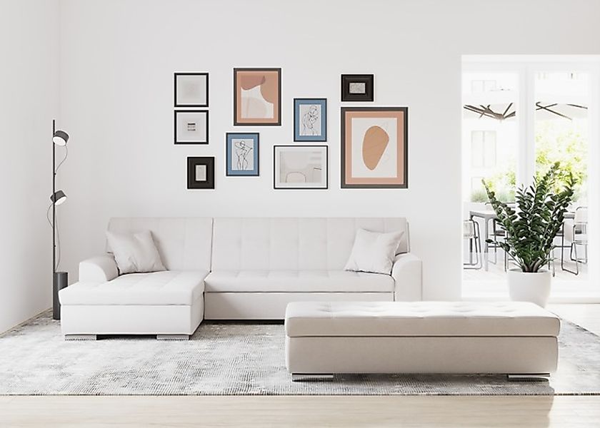 DOMO collection Ecksofa »Treviso viele Bezüge, auch in Cord, L-Form, B/T/H: günstig online kaufen