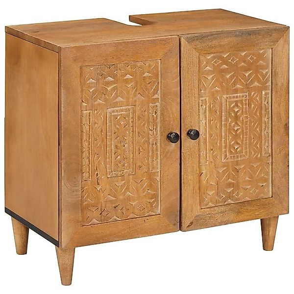 vidaXL Badezimmer-Set Badezimmer Schrank Wandmontiert Hellbraun günstig online kaufen