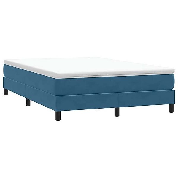 vidaXL Bett Boxspringbett ohne Matratze Dunkelblau 140x220 cm Samt günstig online kaufen