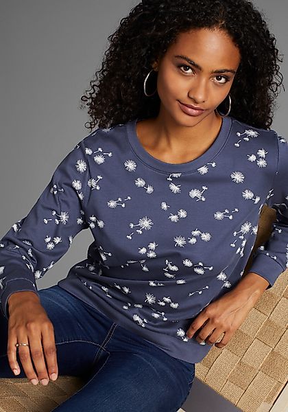 KangaROOS Sweatshirt mit Pusteblumen Allover-Print günstig online kaufen