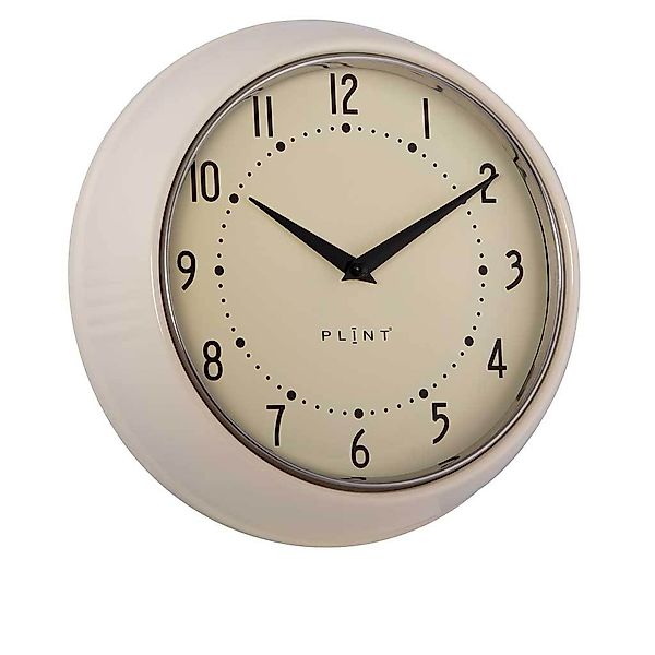 Plint Wanduhr Küchenuhr Retro cream cremeweiß günstig online kaufen