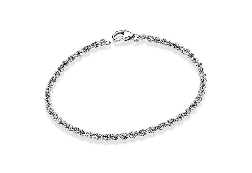 Materia Armkette Damen Silber Kordelkette 19cm SA-105, 925 Sterling Silber, günstig online kaufen
