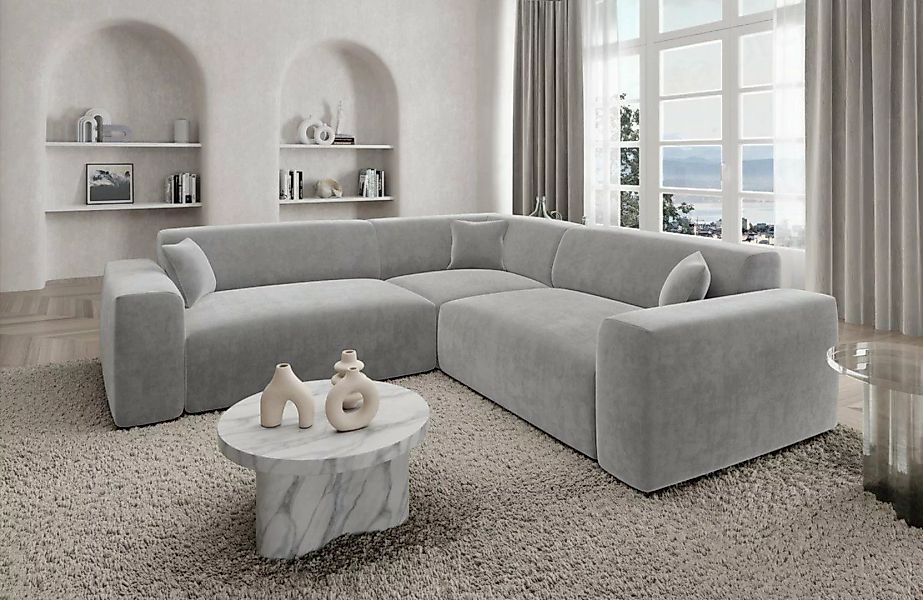 Sofa Dreams Ecksofa Polster Stoff Samtstoff Designer Sofa Mallorca L Form S günstig online kaufen