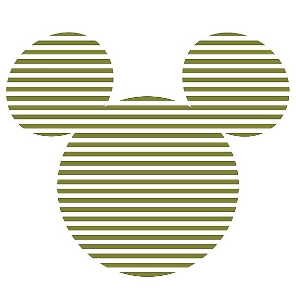 Komar Wandtattoo »Mickey Head Stripes - Größe 125 x 125 cm«, (1 St.), rund günstig online kaufen