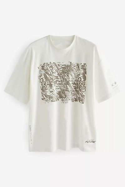 Next Print-Shirt EDIT Relaxed Fit marmoriertes T-Shirt mit Grafik (1-tlg) günstig online kaufen