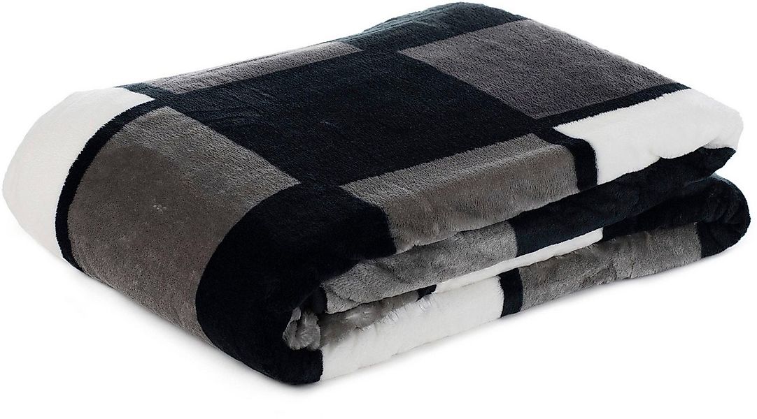 Wohndecke Antigua, Gözze, mit modernem Karo, Kuscheldecke, 150x200 cm günstig online kaufen