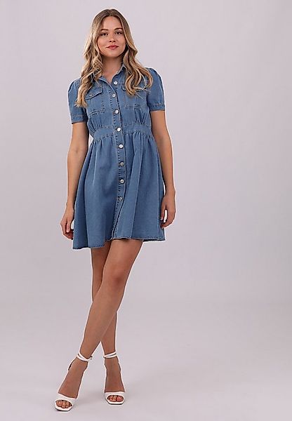 YC Fashion & Style Minikleid Jeans-Minikleid im Hemdblusenstil Basic günstig online kaufen