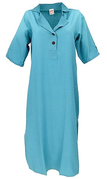 Guru-Shop Midikleid Luftiges Sommerkleid, Shirtkleid, Baumwoll.. günstig online kaufen